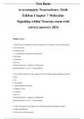 Neuroscience, Sixth Edition Chapter 7 Molecular Signaling within Neurons exam with correct answers