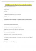 OSHA 10 Construction Final Test Answer Key Electrical Safety