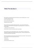 TAUC Pre-Scribe U Exam Questions and Answers