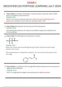 Moduel 1 Exam Biochem 210 Portage Learning 2024