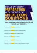 TCOLE Basic County Corrections Course #1120/ 92 Qs & Ans/ 2024-2025