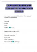 NUR 231 Exam S2 2024/2025 Questions with Correct Answers, GRADED A