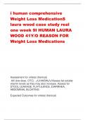 i human comprehensive Weight Loss MedicationS laura wood case study real one week 9I HUMAN LAURA WOOD 41Y/O REASON FOR Weight Loss Medications