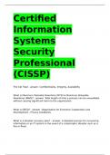 Certified Information Systems Security Professional (CISSP)