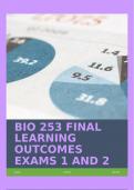 BIO 253 FINAL LEARNING OUTCOMES EXAMS 1 AND 2