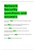 Network Security questions and answers