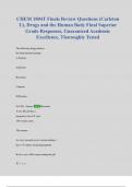 CHEM 1004T Finals Review Questions (Carleton U), Drugs and the Human Body Final Superior Grade Responses, Guaranteed Academic Excellence, Thoroughly Tested