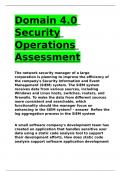 Domain 4.0 Security Operations Assessment.