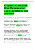 Chapter 9: Network Risk Management exam questions and answers