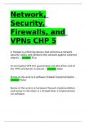 Network, Security, Firewalls, and VPNs CHP 5