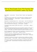  PSI NJ Real Estate Exam PSI Practice Test Questions And Answers Latest Top Score.