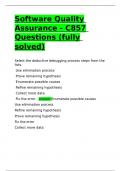 Software Quality Assurance - C857 Questions (fully solved).