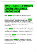 WGU - C857 - Software Quality Assurance (definitions).