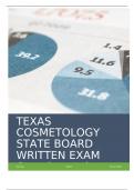 TEXAS COSMETOLOGY STATE BOARD WRITTEN EXAM Questions and  Correct Answers Graded A+