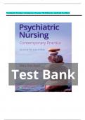 TEST BANK FOR PSYCHIATRIC NURSING CONTEMPORARY PRACTISE 6th EDITION BY BOYD FULL AND COMPLETE TESTBANK WITH ALL CHAPTERS 2023/2024.