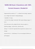 NURS 366 Exam 2 Questions with 100% Correct Answers | Graded A+