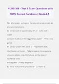 NURS 366 - Test 2 Exam Questions with 100% Correct Solutions | Graded A+