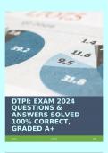 DTPI: EXAM 2024 QUESTIONS & ANSWERS SOLVED 100% CORRECT, GRADED A+