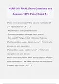 NURS 361 FINAL Exam Questions and Answers 100% Pass | Rated A+