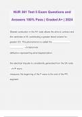 NUR 361 Test 5 Exam Questions and Answers 100% Pass | Graded A+ | 2024