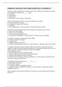 DOMESTIC VIOLENCE TEST BANK EXAM FULLY COVERED -7