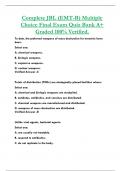 Complete JBL (EMT-B) Multiple  Choice Final Exam Quiz Bank A+  Graded 100% Verified