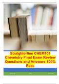 Straighterline CHEM101 Chemistry Final Exam Review Questions and Answers 100% Pass