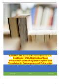 ASU BIO 340 Exam 3 Summer Session A- CogBooks: DNA Replication/Gene Mutations/Proofreading/Transcription and Translation in Prokaryotes and Eukaryotes