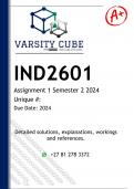 IND2601 Assignment 1 (DETAILED ANSWERS) Semester 2 2024 - DISTINCTION GUARANTEED