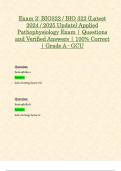 Exam 2: BIO322 / BIO 322 (Latest 2024 / 2025 Update) Applied Pathophysiology Exam | Questions and Verified Answers | 100% Correct | Grade A - GCU