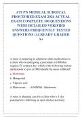 ATI PN MEDICAL SURGICAL  PROCTORED EXAM 2024 ACTUAL  EXAM COMPLETE 100 QUESTIONS  WITH DETAILED VERIFIED  ANSWERS FREQUENTLY TESTED  QUESTIONS /ALREADY GRADED  A+