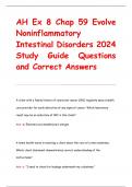 AH Ex 8 Chap 59 Evolve Noninflammatory  Intestinal Disorders 2024  Study Guide Questions  and Correct Answers