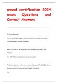 wound certification 2024  exam Questions and  Correct Answers