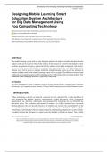 Designing Mobile Learning Smart  Education System Architecture  for Big Data Management Using  Fog Computing Technology