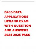 D465-DATA  APPLICATIONS  UPGAND EXAM  WITH QUESTION  AND ANSWERS  2024-2025 PASS  FROM statement in SQL - correct answerSpecifies tables for data retrieval in SQL queries. Tibbles vs. data frames - correct answerModernized data frames with improved featur