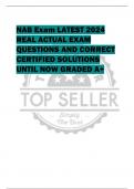 NAB Exam LATEST 2024  REAL ACTUAL EXAM  QUESTIONS AND CORRECT  CERTIFIED SOLUTIONS  UNTIL NOW GRADED A+