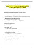 Test For WGU C214 Exam Question &  Correct Answer (2024-2025)