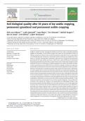 Soil biological quality after 36 years of ley-arable cropping, permanent grassland and permanent arable cropping