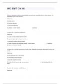 WC EMT CH 18 Actual Full Exam Questions With Correct Answers Success Guaranteed.