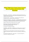   RIMS CRMP Exam Study Guide Common Terms Questions And Answers Well Illustrated.