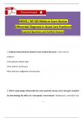 STUDY BUNDLE for NR 569/ NR569 Midterm Exam Review Week 1 - 4 Qs & Ans Complete Covered (Latest 2024 / 2025): Differential Diagnosis in Acute Care Practicum (100% Verified Answers)