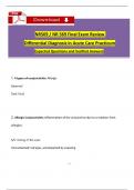 NR 569/ NR569 Final Exam Review Complete Covered (Latest 2024 / 2025): Differential Diagnosis in Acute Care Practicum (100% Verified) 