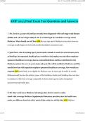 AHIP 2023 Final Exam Test Questions and Answers Updated (Verified Answers)