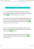 ATI Pharmacology Proctored Practice Assessment A Questions and Answers Latest | 100% Correct Answers