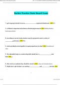 Barber Practice State Board Exam Questions and Answers Updated (Verified Answers)