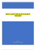 West Coast EMT Block Exam #1 2024/2025