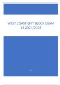 WEST COAST EMT BLOCK EXAM #3 2024/2025