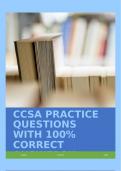 CCSA PRACTICE QUESTIONS WITH 100% CORRECT ANSWERS!!