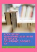 CCFA STUDY QUESTIONS 2024 WITH COMPLETE SOLUTIONS, SCORED A+