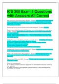 ICS 300 Exam 1 Questions with Answers All Correct